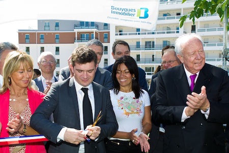 Jean-Claude Gaudin présent pour une pose de première pierre organisée par l'agence événementielle Soleïance